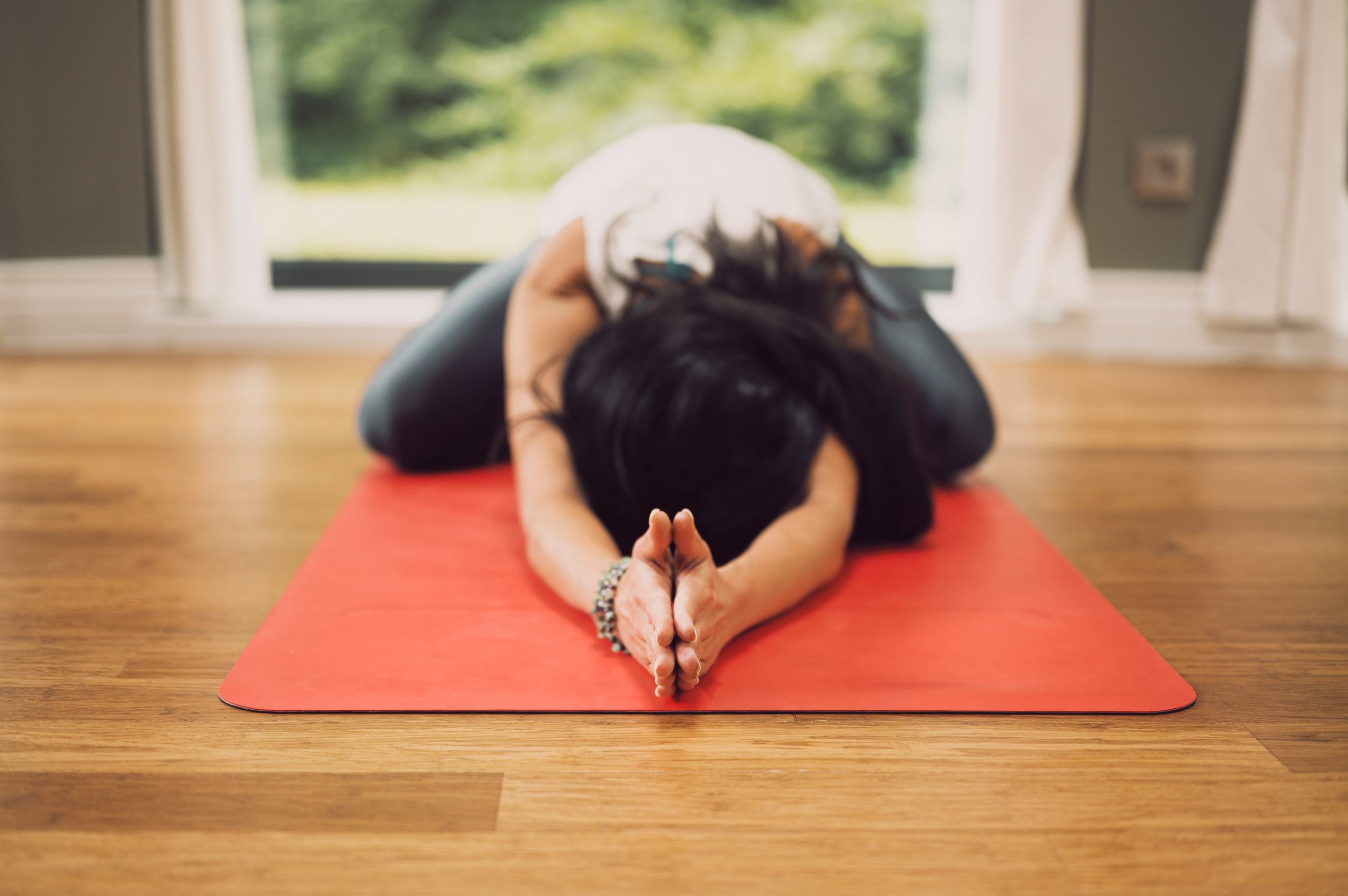 woman doing yoga