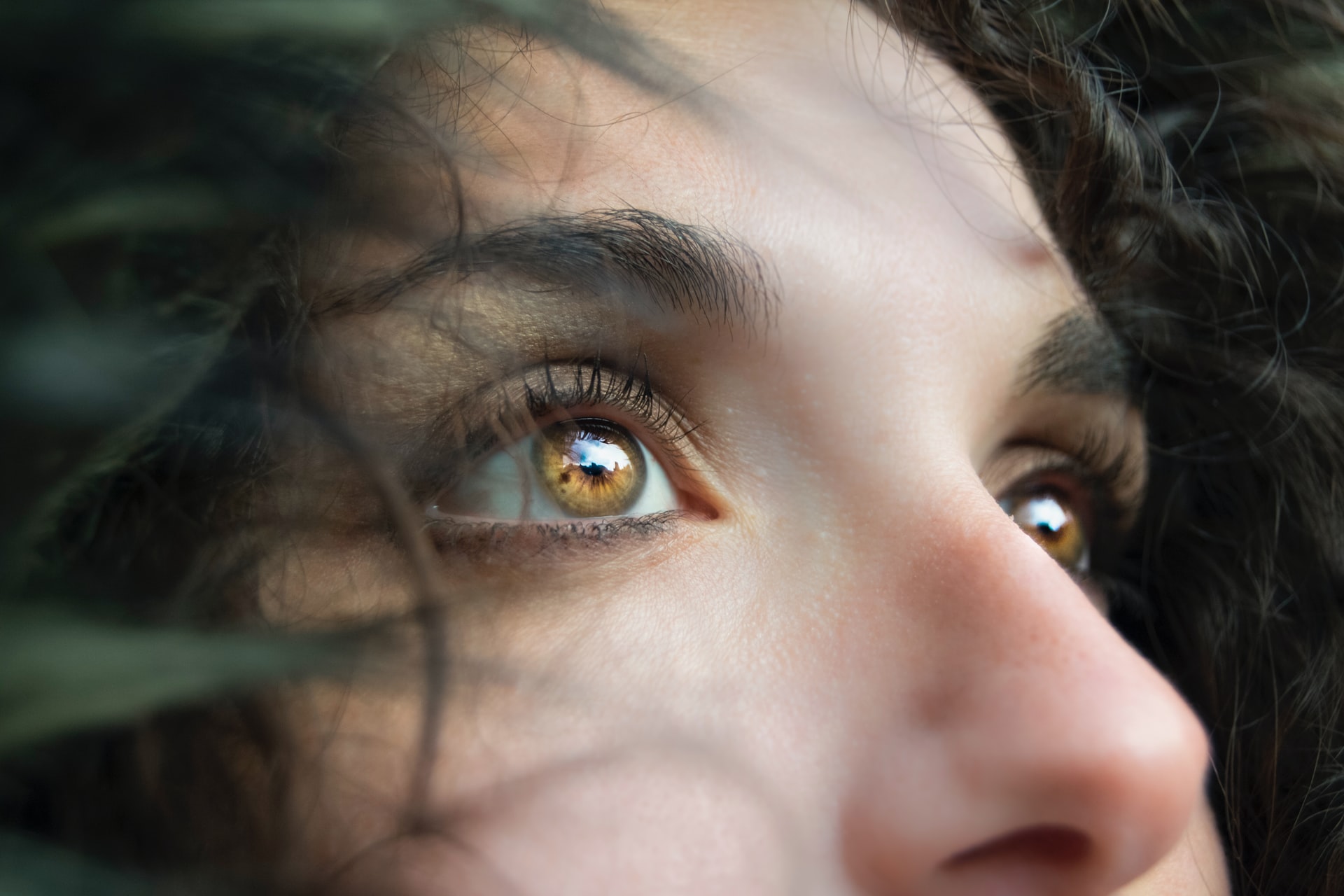 closeup of nose and eyes, dermal fillers