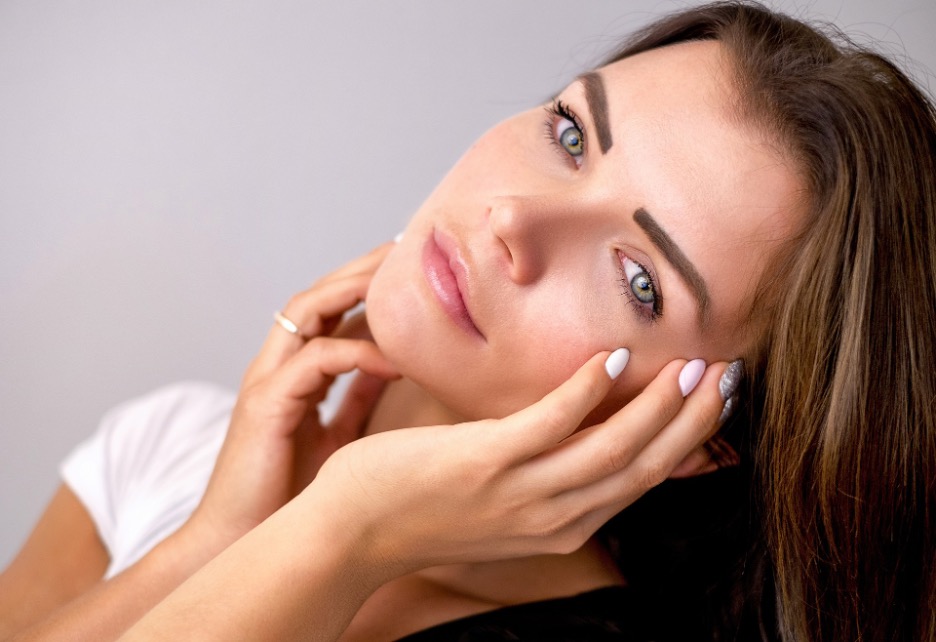 woman with refreshed skin